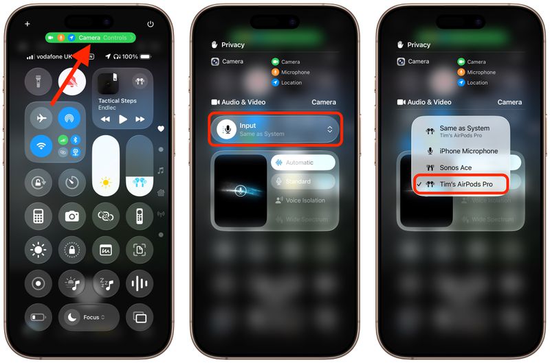 iOS 26: Use AirPods as Microphone When Shooting Video - MacRumors