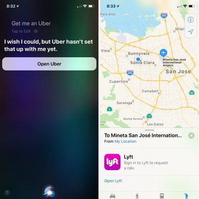 siriapplemapsuberintegration