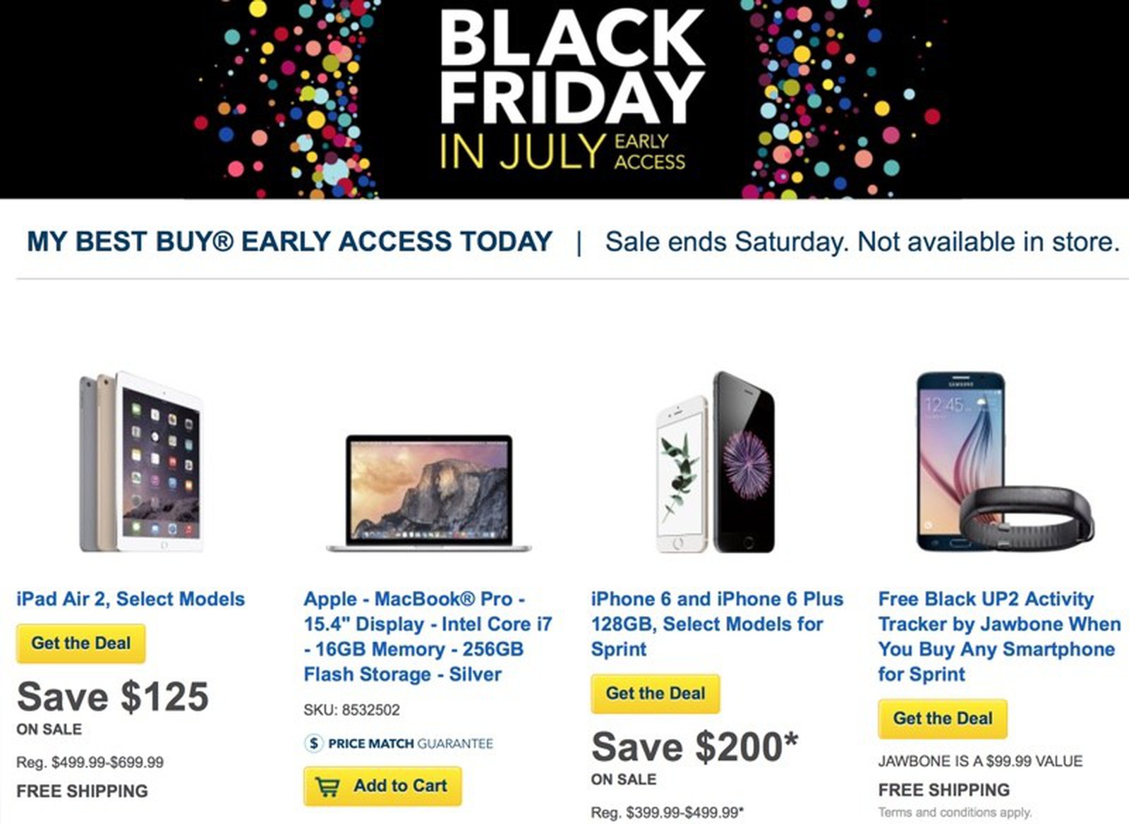 Best Buy Launches Black Friday in July Sale, Discounts iPad Air 2 by - What Ti.come Does Best Buy Open For Black Friday