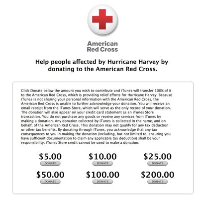 hurricane harvey apple donations