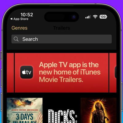 movie trailers app banner