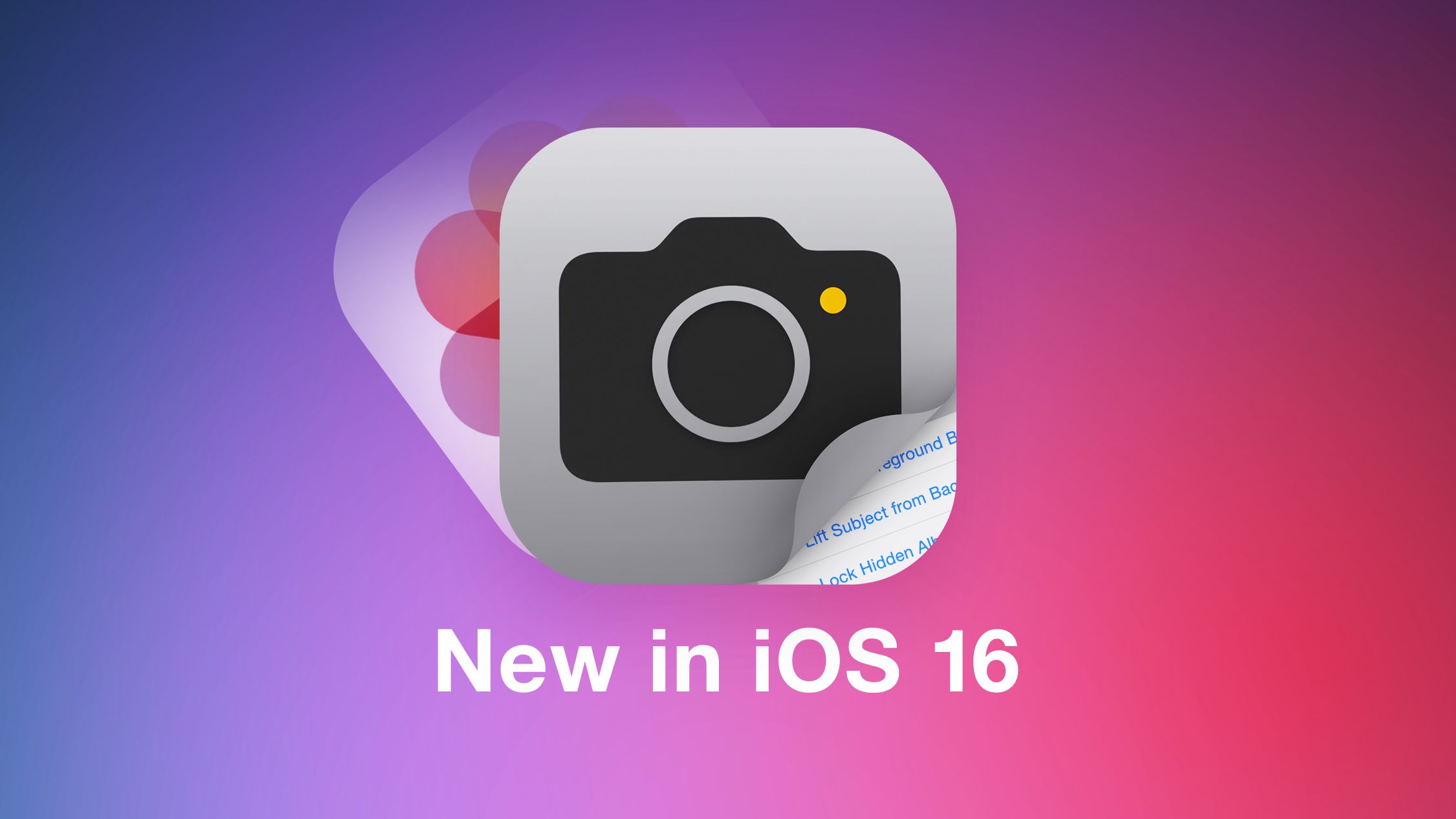 Everything New in the iOS 16 Photos and Camera Apps