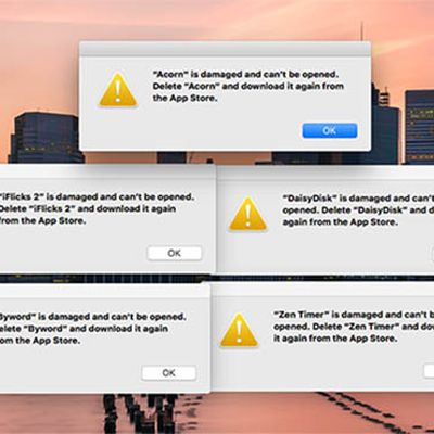 Damaged Mac App Store Apps
