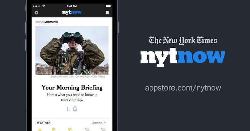 The New York Times Announces Closure of News Curation App 'NYT Now ...