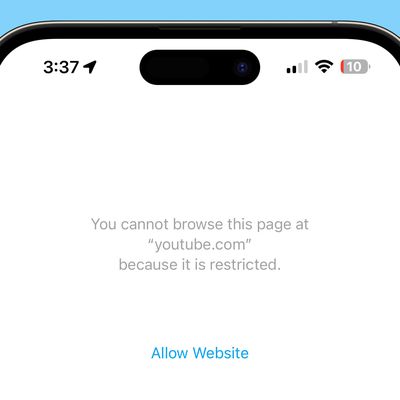 screen time restrictions