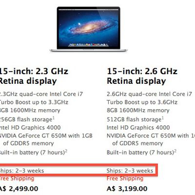 retina macbook pro ship 2 3 weeks jul13