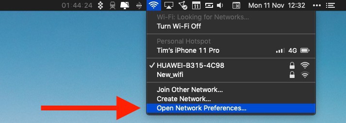 manage wireless connections in mac os program name