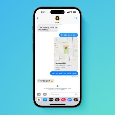 Apple advanced security iMessage Contact Key Verification screen Feature