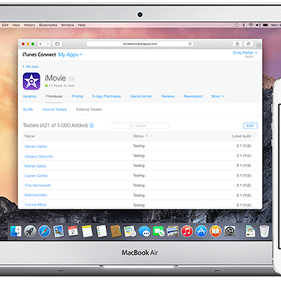 TestFlight iTunes Connect