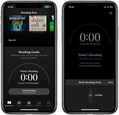 how to set reading goals books app
