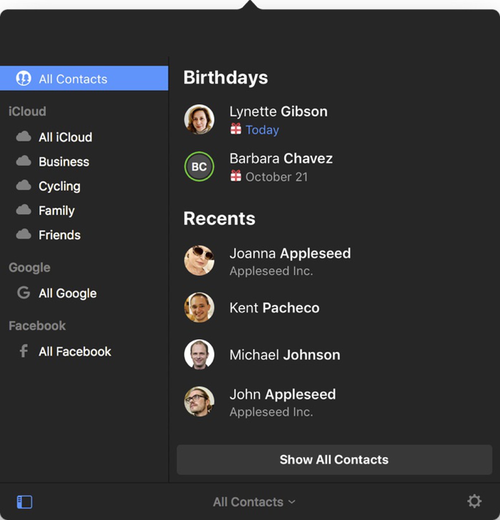 cardhop contact app