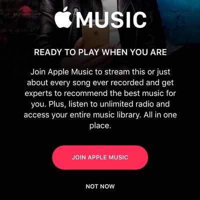 Apple Music prompt