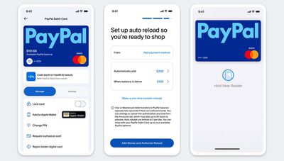 Tarjeta de débito de PayPal Apple Wallet Big