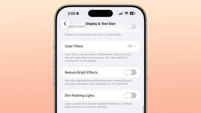 ios 26 4 accessibility reduce bright effects