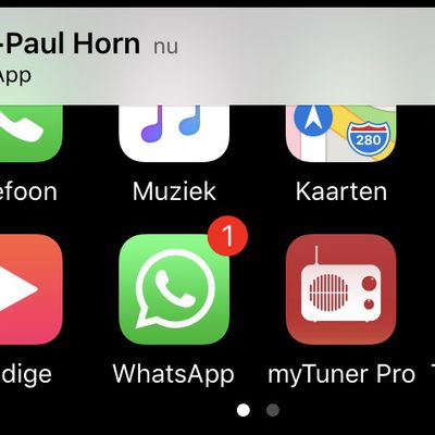 whatsapp carplay melding