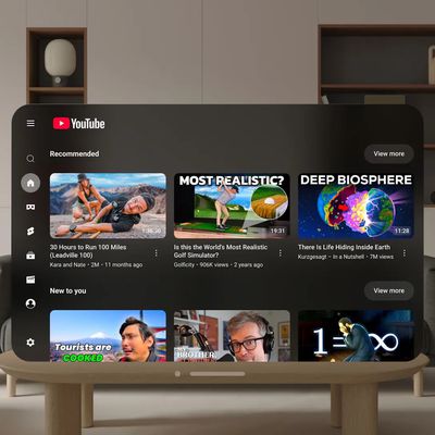YouTube App Apple Vision Pro visionOS
