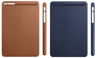 10 5 Inch And 12 9 Inch Ipad Pro Models Gain All New Leather Sleeve And Apple Pencil Case Accessories Macrumors
