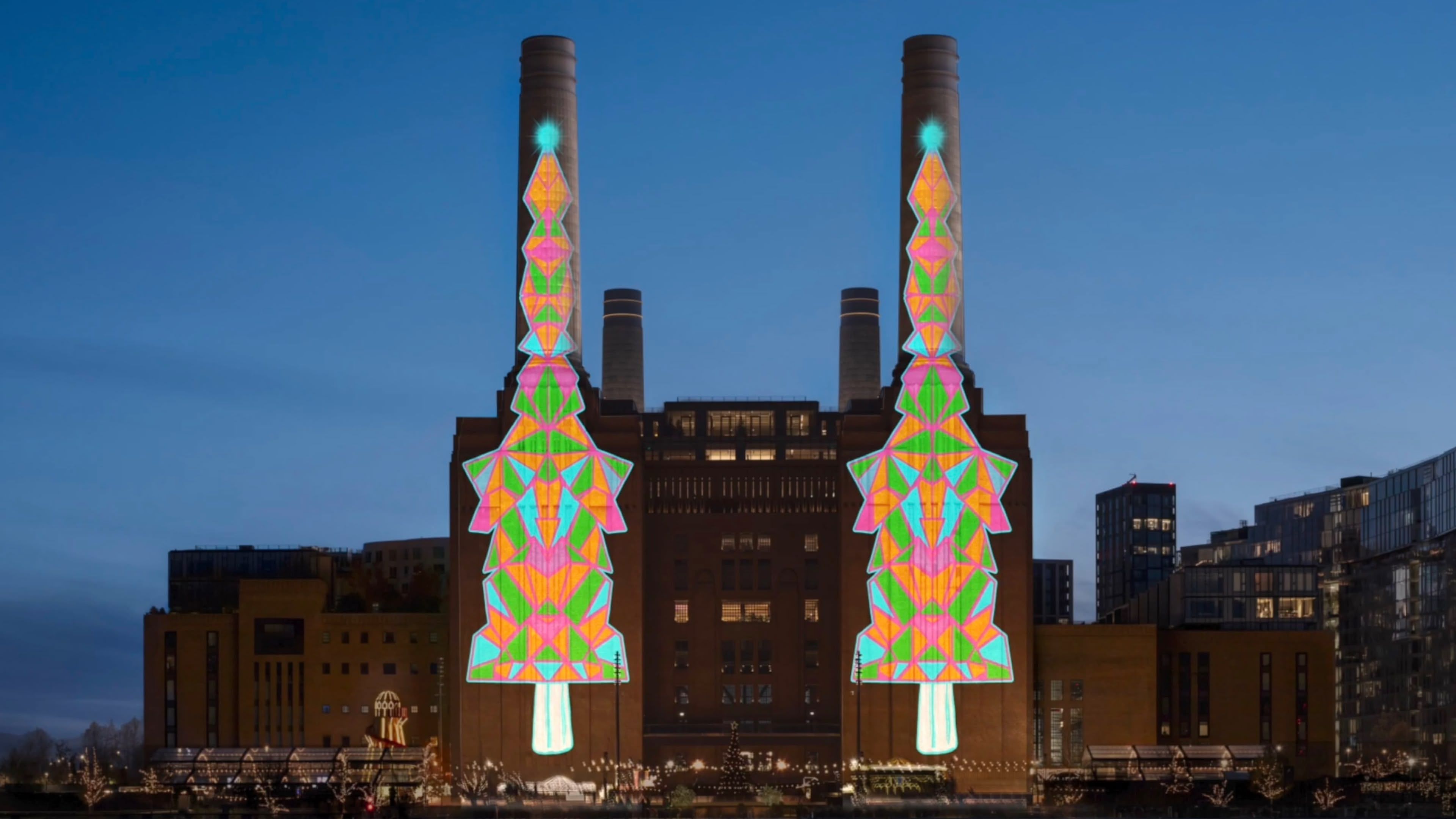 Apple Lights Up Battersea Power Station With iPad-Designed…