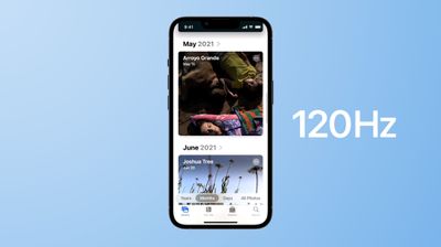 iPhone 14 Pro 120 Hz Niebieska aktualizacja