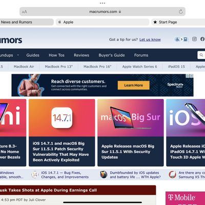 safari redesign ipados 15 beta 4