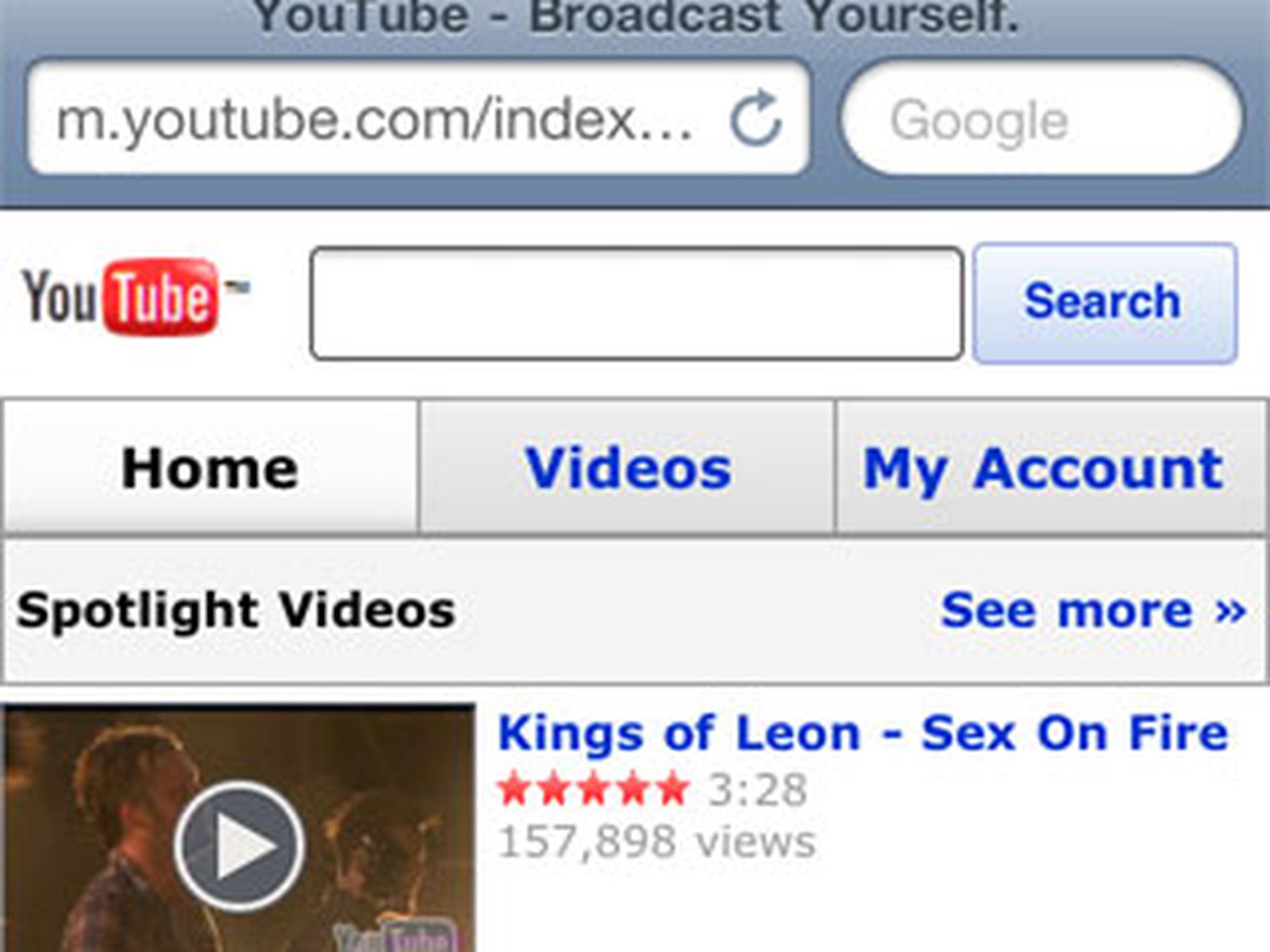 YouTube Revamps Site for iPhone and Other Mobile Devices - MacRumors