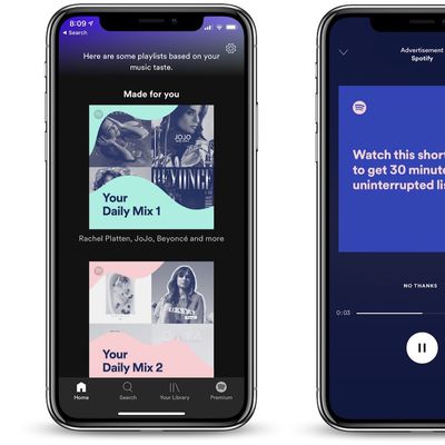 spotify ads iphone x