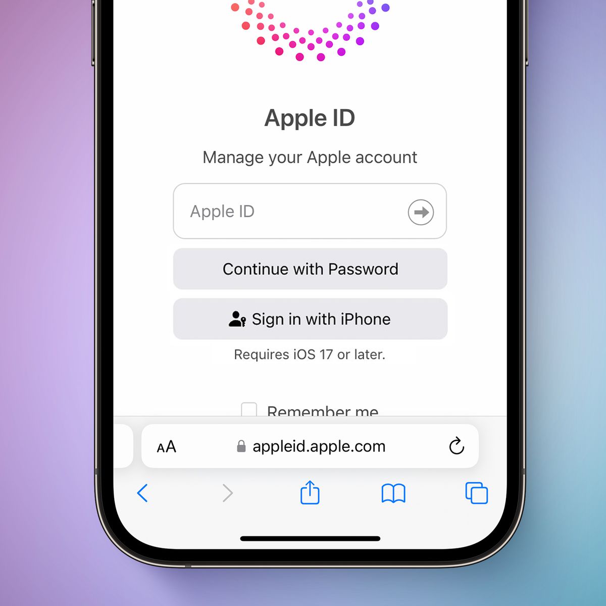 iphone apple id login