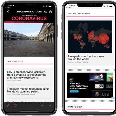 apple news coronavirus coverage