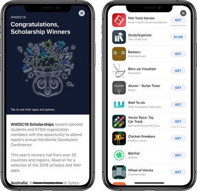 wwdc 2019 scholarship winners app store