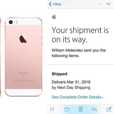 iPhone SE Shipped Email