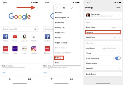 how to export google chrome settings file