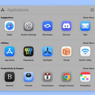 macos tahoe app list