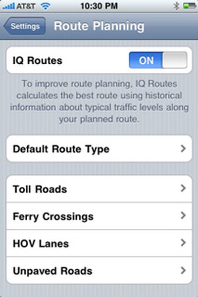 124446 tomtom route settings