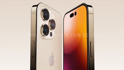 iPhone 14 Pro, золотистый, из стороны в сторону, альфа-версия