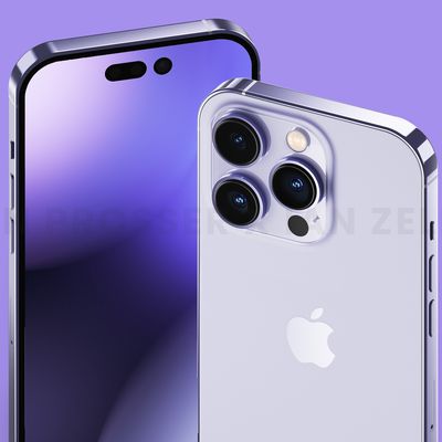 iPhone 14 Pro Purple Front and Back MacRumors Exclusive feature