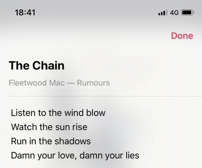 how to see song lyrics in apple music