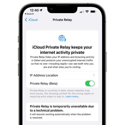 icloud private relay unavailable