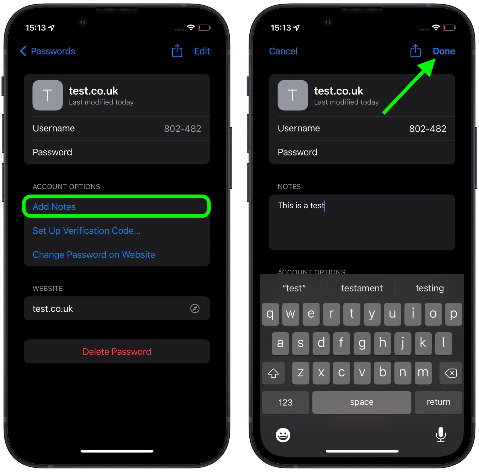 iOS 15.4 How to Add Notes to iCloud Keychain Entries MacRumors