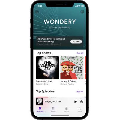 wondery apple iphone