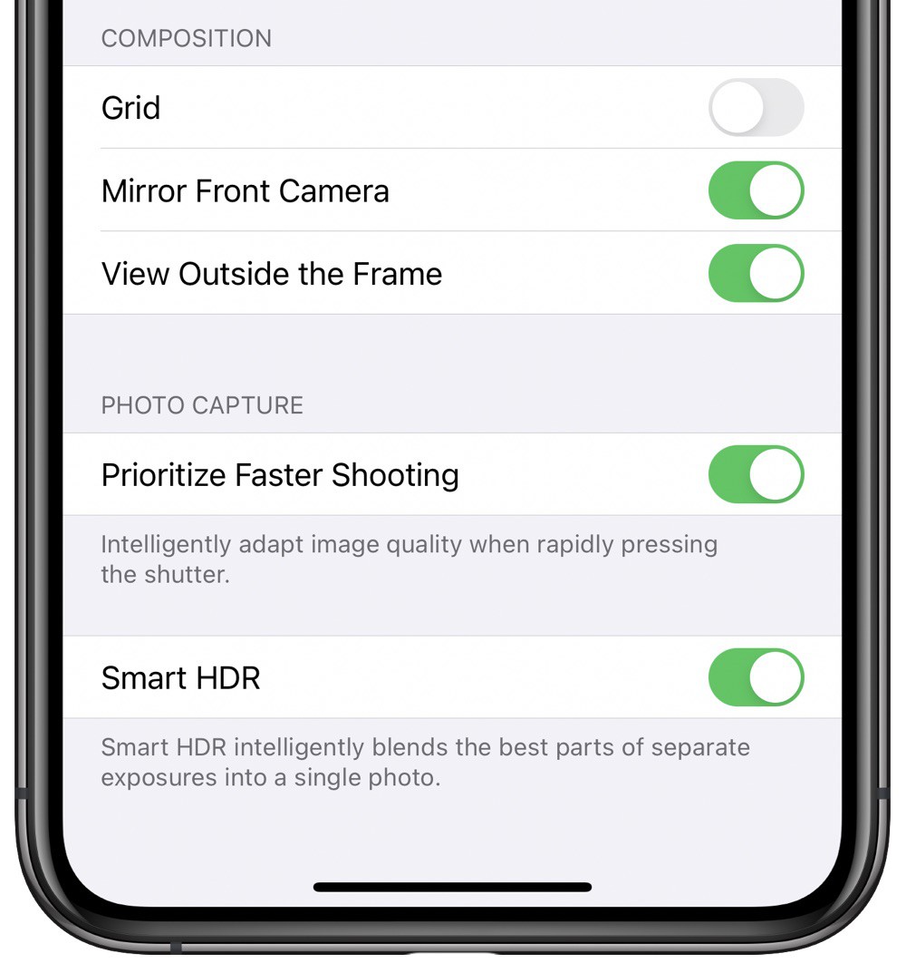 iOS 14 Photos and Camera: QuickTake Shortcut, Photo Captions, Mirrored
