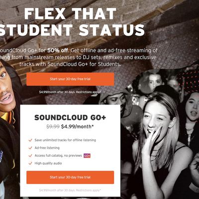 soundcloud go plus students