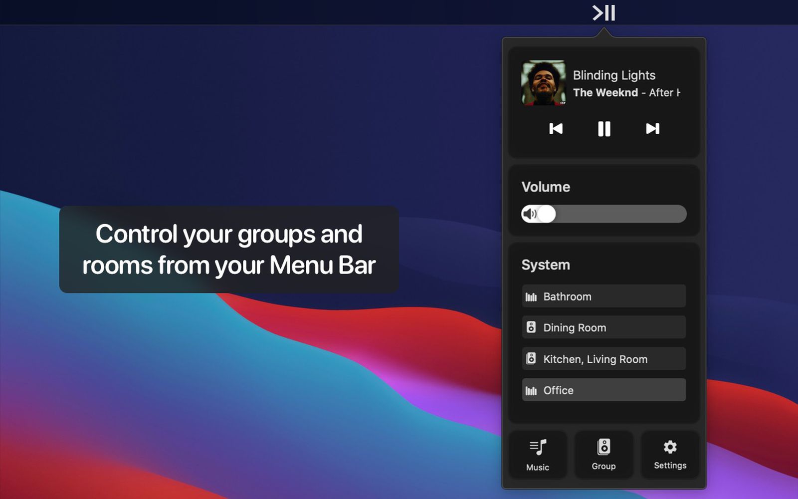 dø oversættelse Blossom Menu Bar Controller App for Sonos Speakers Updated for macOS 11 - MacRumors