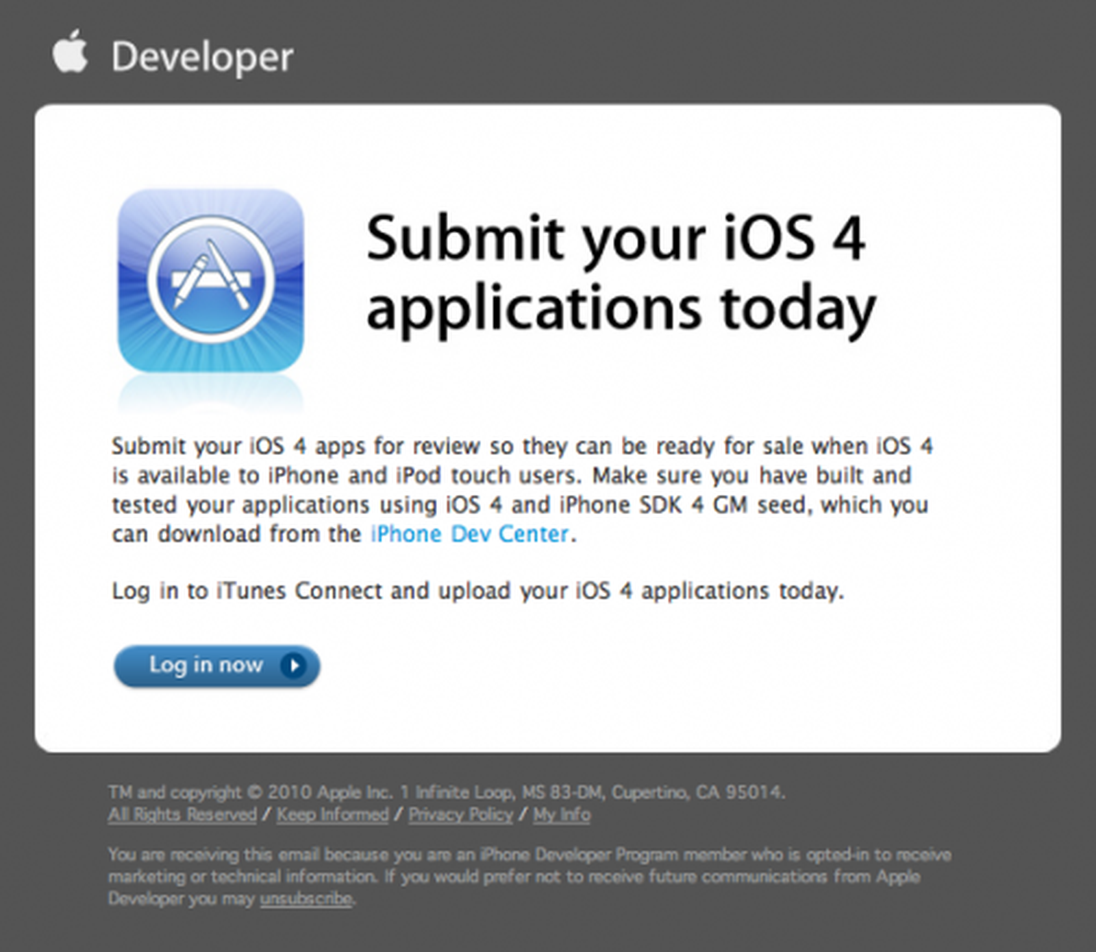 App 4 com. IOS Apple developer. IOS 4. Submit your application. Today app.