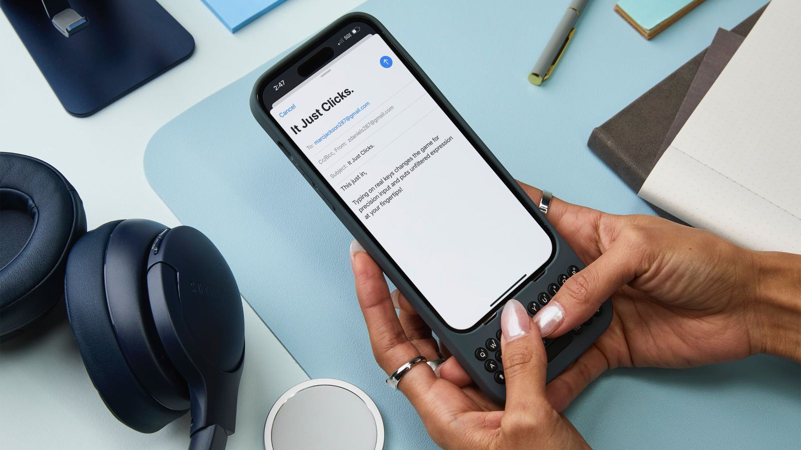 Are you missing physical keyboards? The new "Clicks" accessory adds