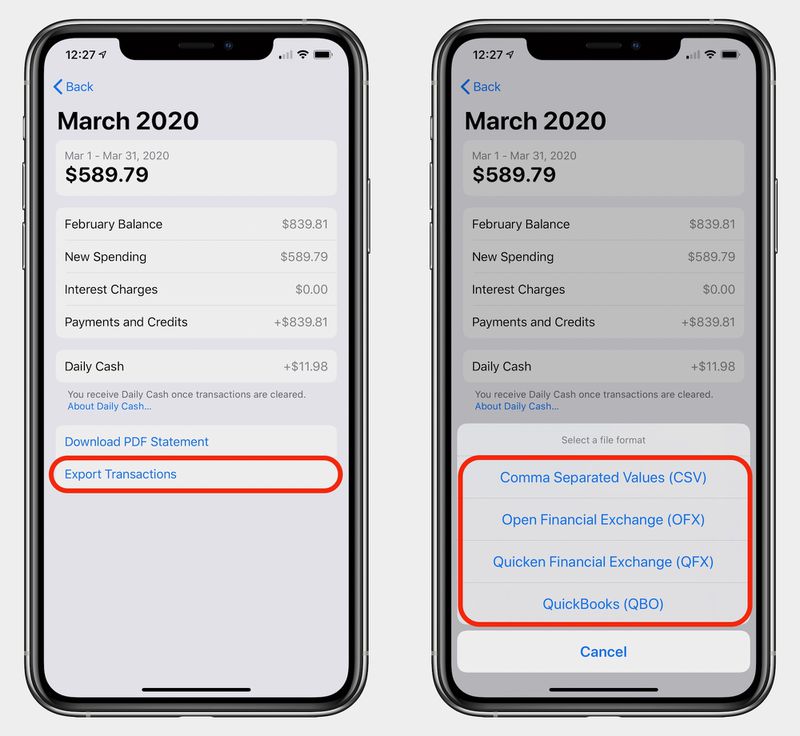 How to Export Apple Card Data in CSV, OFX, QFX, or QBO Format MacRumors