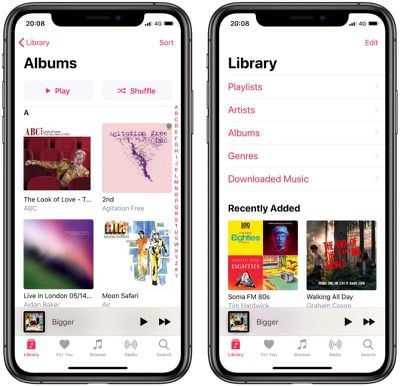customize apple music library