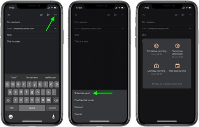 How To Schedule Emails In Gmail For Iphone And Ipad Macrumors