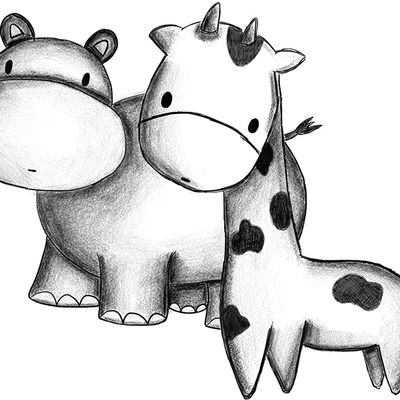 Hippo Giraffe Apple Pencil
