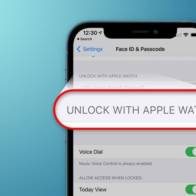 Unlock With Apple Watch Feature