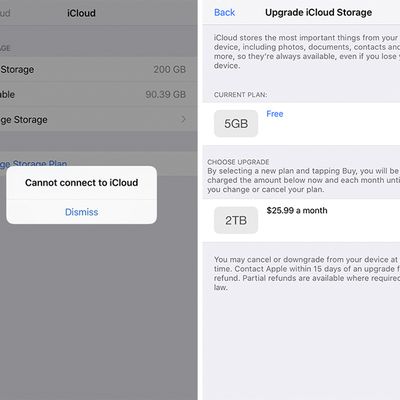 iCloud tiers issue